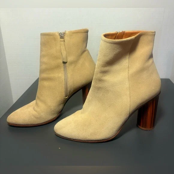 BOBBIES PARIS High-Heeled Suede Leather Ankle Boots - Picture 5 of 11